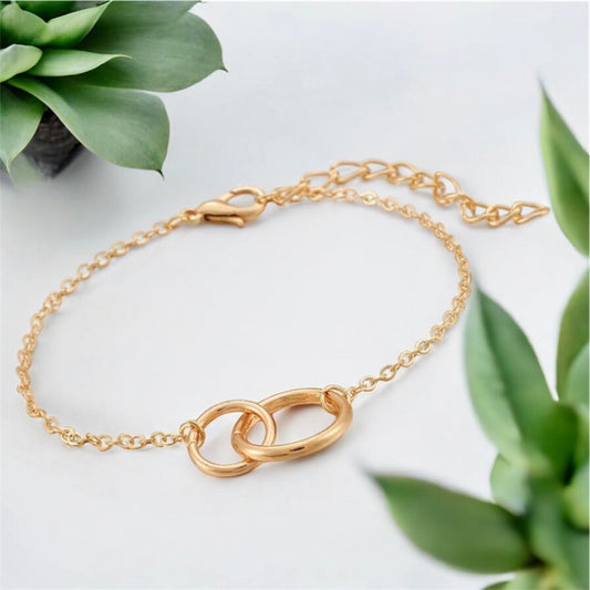 Stainless Steel Double Circle Bracelet